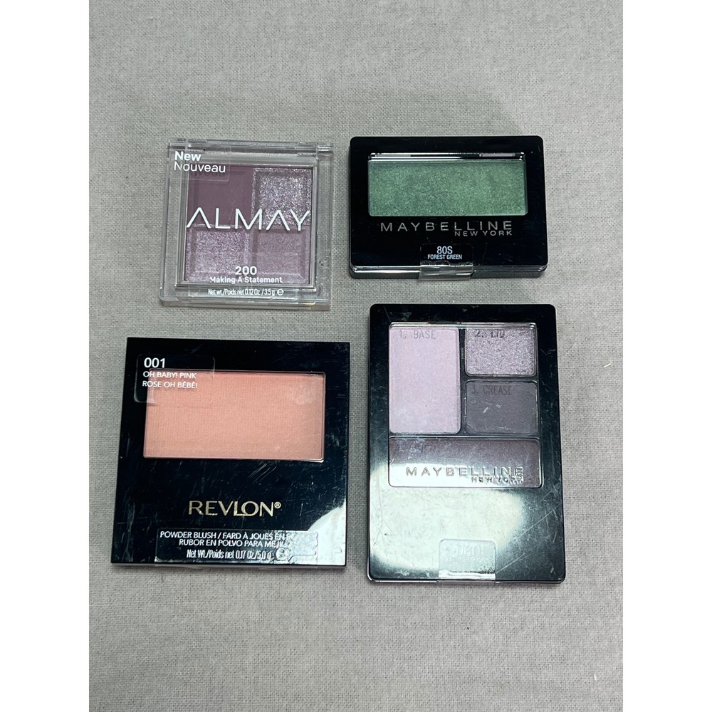 NOS Discontinued Drugstore Makeup Lot of 4 Sealed Maybelline Revlon Almay‎ Y2K
